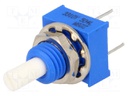 Potentiometer: shaft; single turn; 500kΩ; ±20%; 0.25W; linear; THT