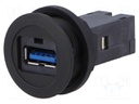 USB socket; 22mm; Harmony XB5; -40÷70°C; Ø22mm; IP20; Colour: black