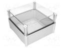 Enclosure: multipurpose; X: 278mm; Y: 278mm; Z: 180mm; SOLID; grey