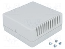 Enclosure: for alarms; X: 85mm; Y: 85mm; Z: 35.5mm; ABS; grey