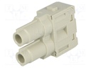 Connector: rectangular; module; female; Han Modular 70A; PIN: 2