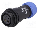 Plug; female; SP21; PIN: 5(2+3); IP68; 7÷12mm; soldering; for cable