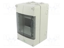Enclosure: for modular components; IP65; grey; No.of mod: 5; IK07