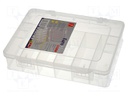 Container: compartment box; 180x149x40mm; white; polypropylene