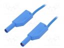 Test lead; silicone; 0.5m; blue; 19A; 1kV; Cond.cross sec: 1mm2