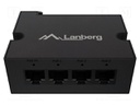 Switch Ethernet; RJ45 PoE+ socket x4; black; 100m; plastic; 28W