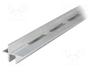 Profiles for LED modules; edge; natural; L: 1m; aluminium