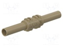 Connector: 4mm banana; adapter,socket; 32A; 1kV; 62.5mm; brown