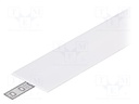 Cover for LED profiles; white; 2m; Application: FLAT8; V: H; slide