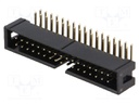Socket; IDC; male; PIN: 34; angled 90°; THT; gold-plated; 2.54mm