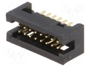 Socket; IDC; male; PIN: 16; straight; THT; gold flash; 1.27mm