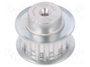 Belt pulley; T5; W: 10mm; whell width: 21mm; Ø: 23.05mm; aluminium