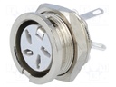 Socket; DIN; female; PIN: 4; Layout: 216°; for panel mounting,screw