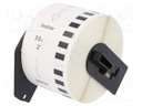 Label; Width: 50mm; Colour: white; Character colour: black; V: glued
