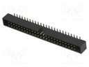 Socket; IDC; male; PIN: 50; vertical; SMT; gold flash; 2mm