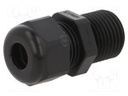 Cable gland; with long thread; M16; IP68; Mat: polyamide; black