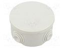Enclosure: junction box; X: 90.5mm; Y: 87.5mm; Z: 45.5mm; wall mount