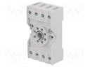 Socket; PIN: 8; 10A; 250VAC; Mounting: DIN,on panel; Series: R15