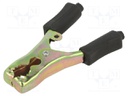 Crocodile clip; 40A; Grip capac: max.13mm; Overall len: 76mm