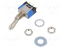 Switch: toggle; Pos: 2; SPDT; ON-ON; Leads: for soldering,straight