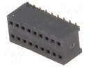 Socket; pin strips; female; PIN: 18; straight; 1.27mm; SMT; 2x9