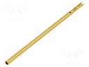 Test probe socket; gold-plated; KS-075; soldered; L: 32.7mm