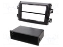 Radio mounting frame; Fiat; 2 DIN; black gloss