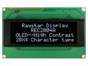 Display: OLED; alphanumeric; 20x4; Window dimensions: 77x25.2mm
