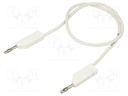 Test lead; 60VDC; 30VAC; 32A; Len: 0.5m; white; Material: brass