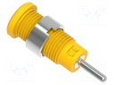 Connector: 2mm banana; socket; yellow; plug pin 2mmx9mm