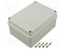 Enclosure: junction box; wall mount; plastic; grey