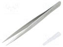 Tweezers; 120mm; Blades: straight,narrowed