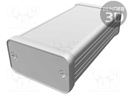 Enclosure: with panel; 1455; X: 45mm; Y: 80mm; Z: 25mm; aluminium