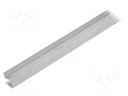 Profiles for LED modules; edge; natural; L: 1m; aluminium