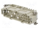 Connector: HDC; contact insert; male; DK; PIN: 12; 4+PE,8+PE; 16÷80A