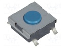 Microswitch TACT; SPST-NO; Pos: 2; 0.05A/24VDC; SMT; none; 2.55N