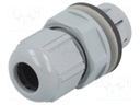 Cable gland; IP68; Mat: polyamide; dark grey; push-in
