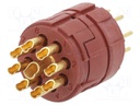 Connector: M23; PIN: 9(8+1); soldering; 150V; Inom 1: 20A; Inom 2: 7A