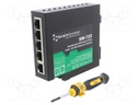 Switch PoE Ethernet; unmanaged; Number of ports: 5; 44÷57VDC; DIN