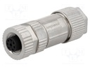 Plug; M12; PIN: 8; female; A code-DeviceNet / CANopen; for cable