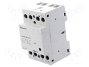 Relay: installation; monostable; NO x4; Ucoil: 230VAC; 63A; -5÷55°C