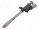 Clip-on probe; crocodile; 20A; black; Grip capac: max.15mm; 1000V