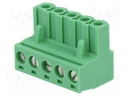 Pluggable terminal block; 5.08mm; ways: 5; straight; plug; female