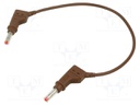Connection cable; 32A; banana plug 4mm,both sides; Len: 0.25m