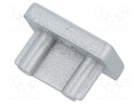 Cap for LED profiles; silver; ABS; Application: SLIM8