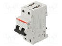 Circuit breaker; 400VAC; 400VDC; Inom: 2A; Poles: 2; Charact: Z; 10kA