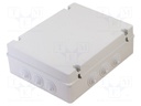 Enclosure: junction box; X: 334.5mm; Y: 414.5mm; Z: 128mm; plastic