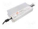 Power supply: switched-mode; LED; 600W; 48VDC; 12.5A; 90÷305VAC