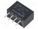 Converter: DC/DC; 1W; Uin: 10.8÷13.2V; Uout: 15VDC; Iout: 67mA; SIP4