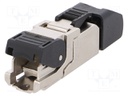 Plug; RJ45; PIN: 8; Cat: 5e; shielded; Layout: 8p8c; 5÷9mm; IDC